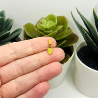 Gold Glue-On Leaf Jewelry Bails, 15x5mm