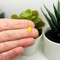 Gold Glue-On Leaf Jewelry Bails, 15x5mm