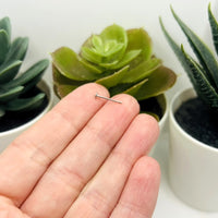 3mm Silver Ear Stud Earring Bases