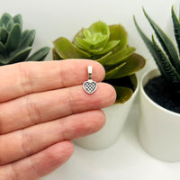 Silver Glue-On Heart Jewelry Bails, 16x8mm