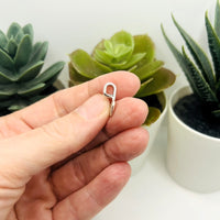 Silver Glue-On Heart Jewelry Bails, 16x8mm