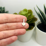 Silver Glue-On Heart Jewelry Bails, 16x8mm
