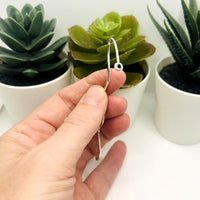 Silver Plated Squiggle Bookmark Base, 86x24mm