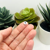 Round White and Black Number Beads, 7x7mm