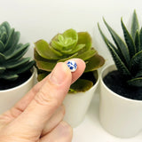 Blue and White Flower Porcelain Beads, 8x8mm