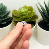 Blue and White Flower Porcelain Beads, 8x8mm