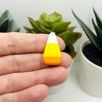 3D Halloween Candy Corn Charms, 25x14mm