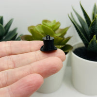 Black Top Hat Charms, 15x20mm