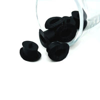 black top hat charm – 15x20mm – classic hat-shaped charm for whimsical or vintage jewelry designs