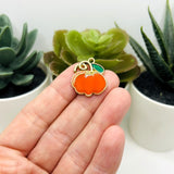 Pumpkin on Vine Fall Charms, 22x20mm