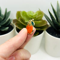 Pumpkin on Vine Fall Charms, 22x20mm