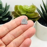 Cute Stainless Steel Ghost Charms, 14x11mm