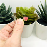 Dark Pink Flower Bud Charms, 14x9mm