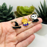 Enamel Halloween Mix Charms, 12 pieces - 6 styles