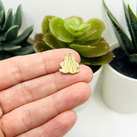 Green Sitting Frog Charms, 14x13mm