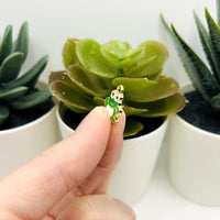 Green Sitting Frog Charms, 14x13mm