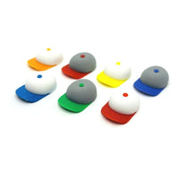 Red and Gray Baseball Hat Charms, 15x22mm