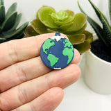 3D Earth / World / Globe Charms, 25x28mm