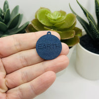 3D Earth / World / Globe Charms, 25x28mm
