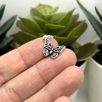 Sterling Silver Butterfly Charm, 17x14mm