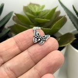 Sterling Silver Butterfly Charm, 17x14mm