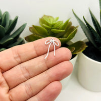 Sterling Silver Bow Charm, 20x13mm
