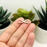Sterling Silver Infinity Charm, 24x8mm