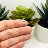 Sterling Silver Cat Charm, 8x7mm