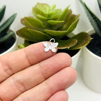 Sterling Silver Butterfly Charm, 8x12mm