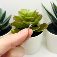 Antiqued Sterling Silver Key Charm, 14x5mm