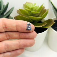 Sterling Silver Halloween Ghost Charm, 10x8mm