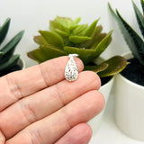 Sterling Silver Filigree Charms, 17x8mm