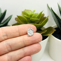 Platinum Paint Palette Charm, 14x8mm
