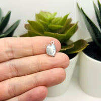 Platinum Paint Palette Charm, 14x8mm