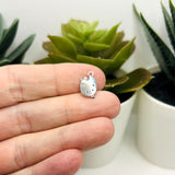 Platinum Paint Palette Charm, 14x8mm