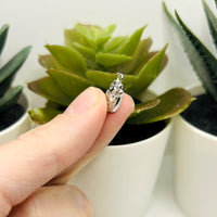 Platinum Paint Palette Charm, 14x8mm