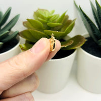 18k Gold Paint Palette Charm, 14x8mm