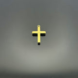 18K Gold Cross Charm – 18 × 11 mm Religious Pendant | Guerrilla Charm