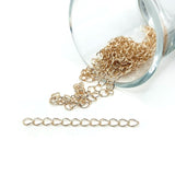 A 5 cm rose-gold-toned chain extender featuring delicate oval links with a clasp and loop attachment, displayed on a clean white background.