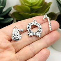 Silver Christmas Mix Charms, 60 pieces - 20 styles
