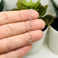 Silver Iron Necklace Extenders, 5cm