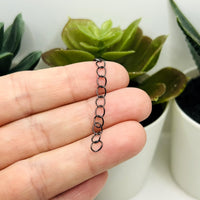 Gunmetal Gray Iron Necklace Extenders, 5cm