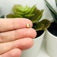 Gold Iron Earring Backs, 6x5mm