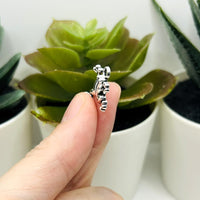 Antique Silver Frog Charms, 17x22mm