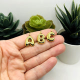 18k Gold Capital Letter Initial Charm, 19x12mm