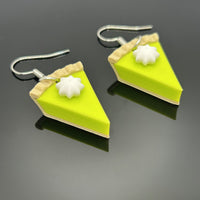 Key Lime Pie Earrings with Whipped Cream