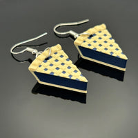 Blueberry Pie Earrings with Lattice Top