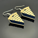 Blueberry Pie Earrings with Lattice Top