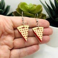Cherry Pie Earrings with Lattice Top