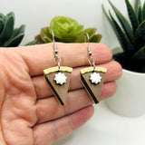 Chocolate Pie Earrings with Whipped Cream